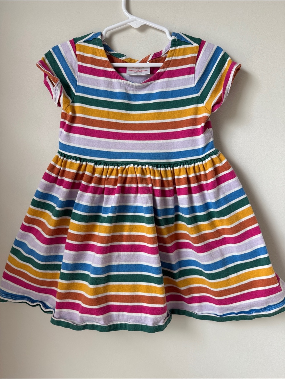 Striped Rainbow Knit Dress for Girls size 4 100cm